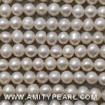 3785 freshwater potato pearl strand about 4-5mm white